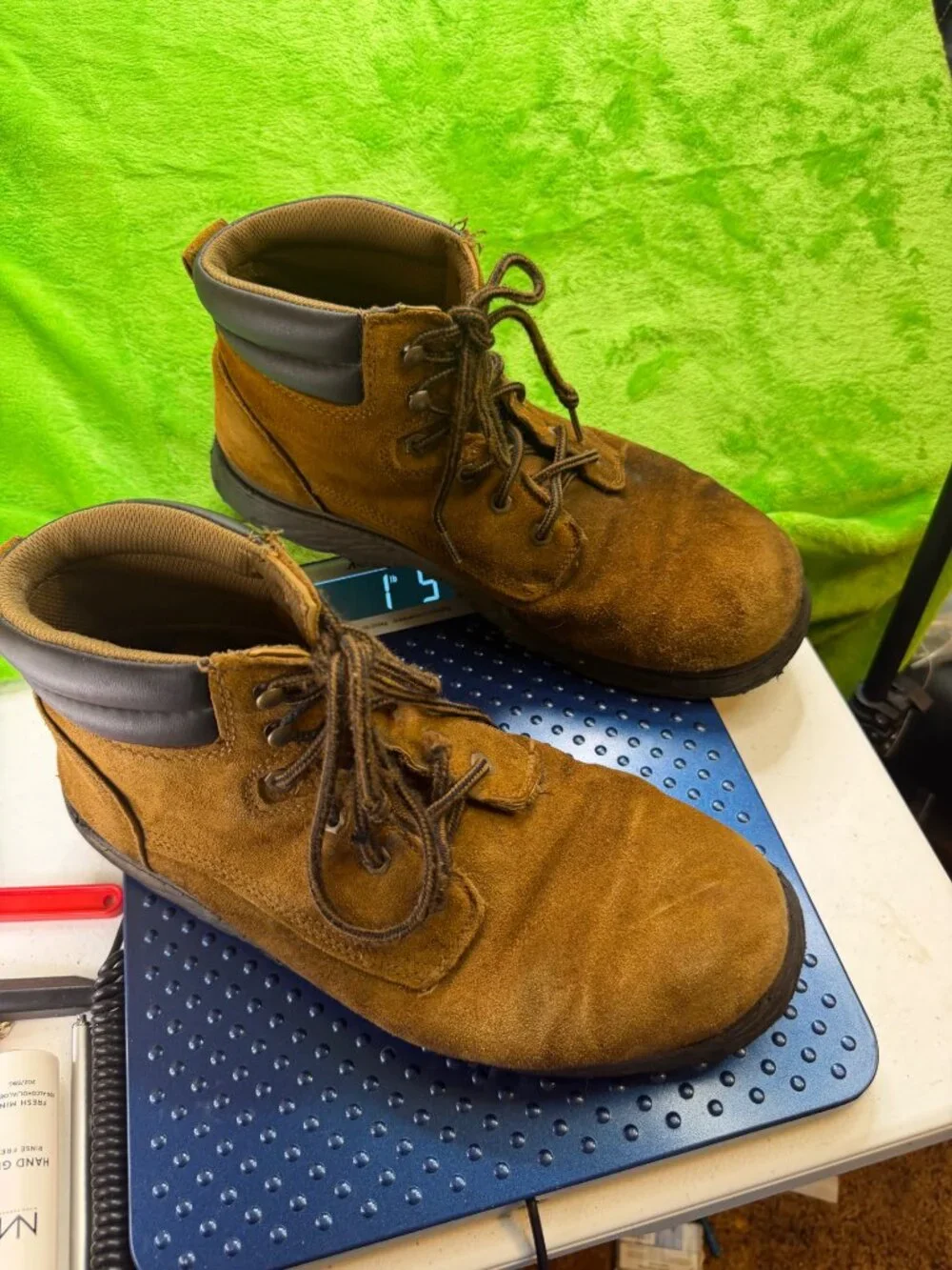 Brahma Suede Work Boots Mens Sz 13 Brown Lace Up Used
